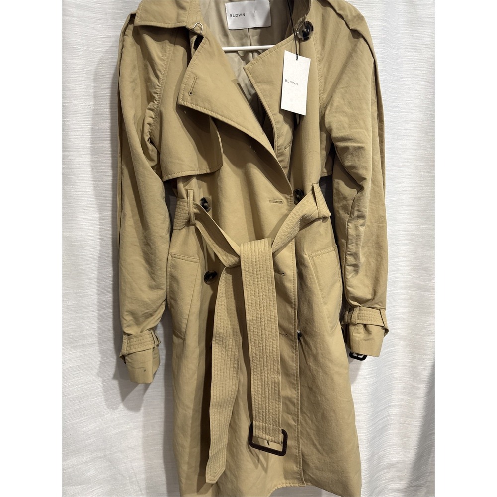 BLDWN Women's Beige Sterling Trench Coat Jacket Size XS NWT